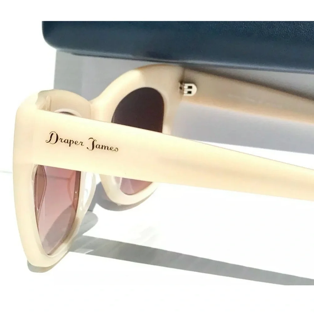 NEW Draper James ELOISE Ivory & Brown Designer Women's Sunglass SU 0032 91